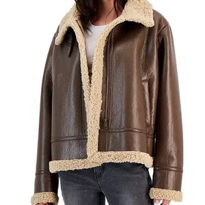 Maralyn & Me Faux Leather Jacket